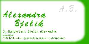 alexandra bjelik business card